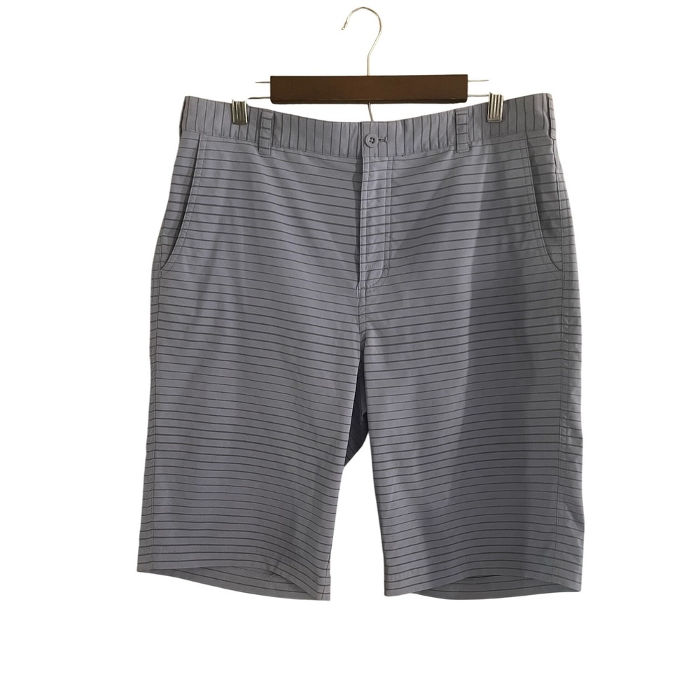 Nike Golf Tour Performance Dri-FIT Shorts Mens 34 Gray Striped Lightweight